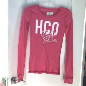 Hollister pink HCO surf team long sleeve shirt!